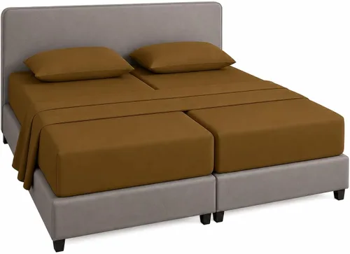 Vista 20 de KRISHNA Juego de sábanas divididas tamaño Queen de 5 piezas para camas ajustables, 100% algodón egipcio, ropa de cama de lujo de calidad de hotel