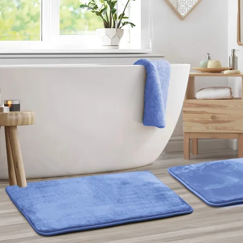 Vista 138 de Clara Clark Alfombra de Baño 24" x 17" - Alfombras de Baño, Tapete de Baño de Espuma Viscoelástica, Afelpado, Acogedor, Ultra Suave, Antideslizante