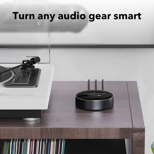 Vista 2 de WiiM Mini AirPlay 2 - Streamer de audio inalámbrico, estéreo multihabitación, preamplificador, funciona con asistentes de voz Alexa y Siri