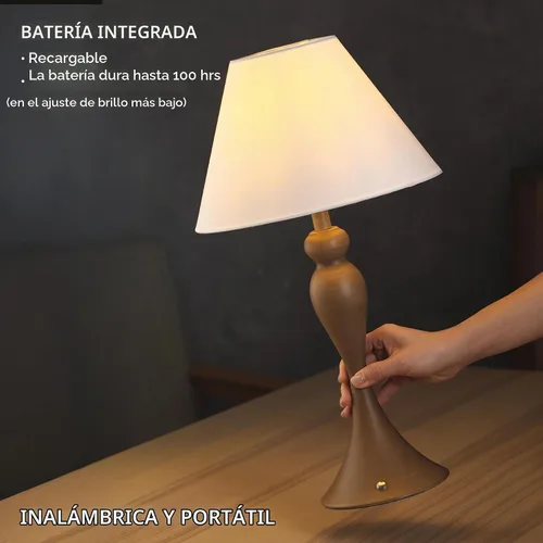 Vista 3 de O'Bright Ember - Lámpara de mesa recargable (carbón lavado)