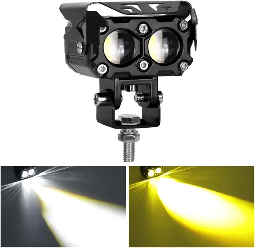 Vista 10 de KAWELL Luz de conducción LED de 60 W, luz antiniebla auxiliar, foco LED, IP68, impermeable, doble color, luz de trabajo LED para motocicleta