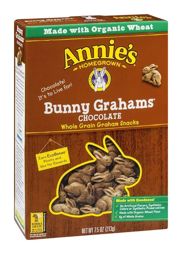 Vista 97 de Annie's Organic Chocolate Bunny Graham Snacks, 7.5 onzas