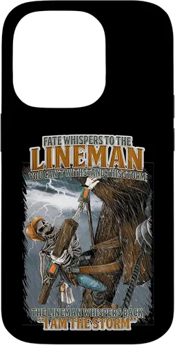 Vista 17 de Fate Whispers to The Lineman Proud Lineman Crew Job Pride Case for iPhone 17