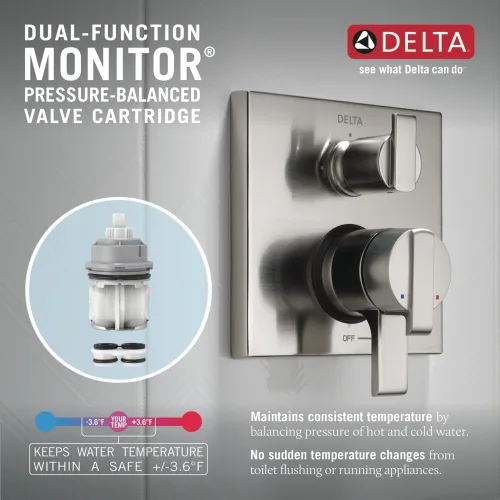 Vista 5 de 17 Series Integrated Diverter Trim con desviador de tres funciones menos mango desviador