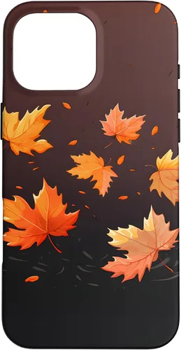 Vista 19 de Autumn Maple Leaves Swirling in The Wind Case for iPhone 17