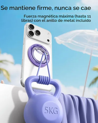 Vista 2 de SYNCWIRE Soporte magnético para anillo de teléfono MagSafe - Soporte de agarre para teléfono con rotación de 360° para el dedo compatible con iPhone