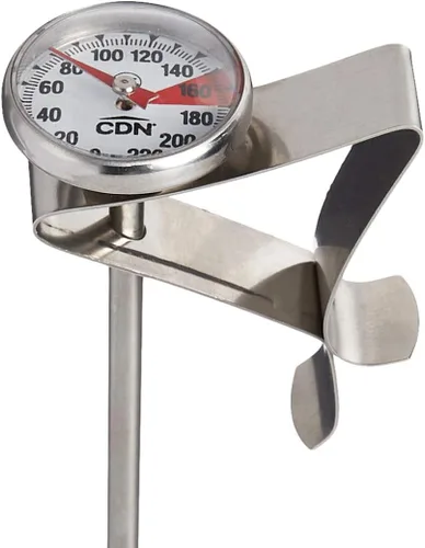 Vista 3 de CDN ProAccurate® Termómetro de lectura instantánea para espumar bebidas con clip para medición precisa de temperatura, vástago de acero inoxidable
