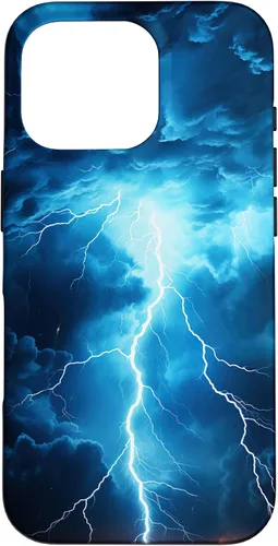 Vista 20 de Cool Blue Lightning Bolt Storm Wild Nature Sky Graphic Art Case for iPhone 17