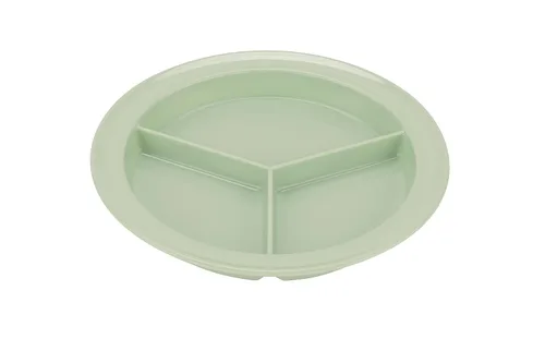 Vista 39 de G.E.T. CP-530-T Tan 9" 3-Compartment Plate, Break Resistant Dishwasher Safe Melamine Plastic, Supermel Collection (Pack of 12)