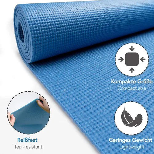 Vista 3 de POWRX Esterilla de yoga extra gruesa Superficie antideslizante Entrenamiento versátil Alfombrilla de pilates Diseño apto para viajes
