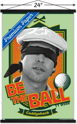 Vista 10 de Trends International Caddyshack - Póster de pared Be the Ball, 14.725 x 22.375 pulgadas, versión enmarcada de madera de granero