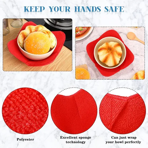 Vista 3 de Patelai Juego de 8 recipientes para microondas acogedores para comida caliente, de 7.5 pulgadas, aptos para microondas, multiusos, a prueba