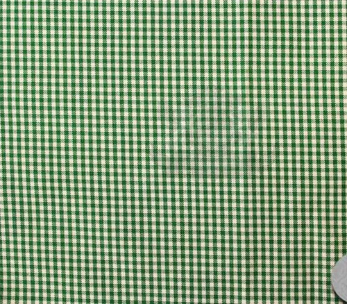 Vista 3 de Tela de Popelina de Poliéster con Cuadros Vichy Mini de 58" de Ancho Vendida por Yarda (Verde Manzana)