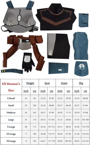 Vista 7 de Tilevico Mandalorian Armour Bo Katan Kryze - Disfraz de cosplay de guerra clon, Halloween, carnaval, fiesta, trajes para mujeres adultas