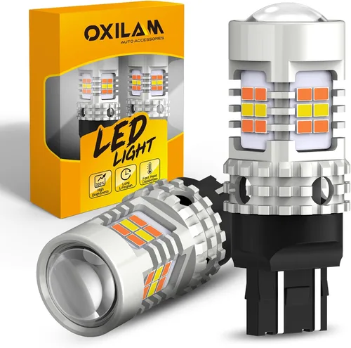Vista 20 de OXILAM - Bombilla de luz LED para señal de giro BA15S 1156, CANBUS sin errores, 2200K, amarillo ámbar, 2800 LM, para 7506, 1156A, 1003, 1141, P21W