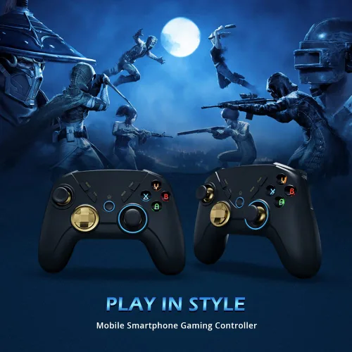 Vista 7 de Wireless PC Controller Controller for Windows781011MacOSiPhoneAndroidSwitchOLED Controller Wireless Gaming Controller with Adjustable LED Backlight