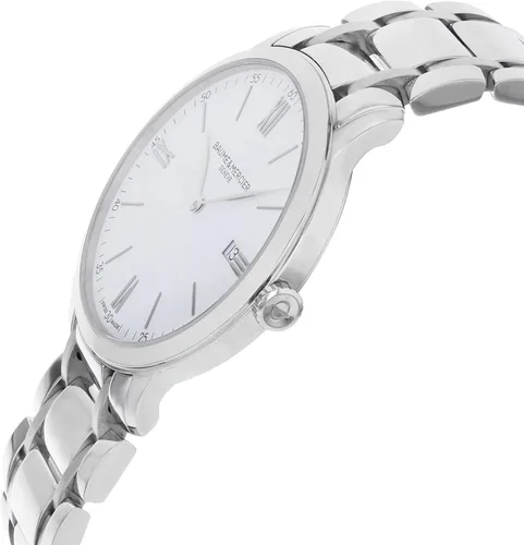 Vista 3 de Baume et Mercier Classima esfera blanca para hombre reloj 10354