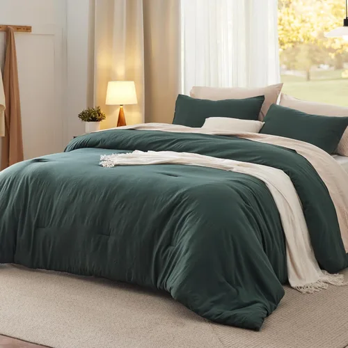 Vista 38 de Bedsure Juego edredón suave prelavado individual/individual XL, 365 días, cálido relleno alternativo GentleSoft™, 1 edredón ligero:68x88 pulgadas