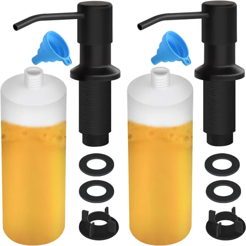 Vista 18 de Dispensador de jabón para fregadero de cocina, dispensador de jabón integrado, kit de tubo de extensión de 47 pulgadas, bomba dispensadora de loción