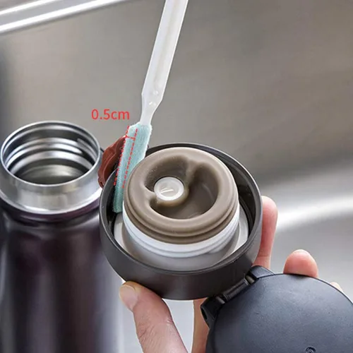 Vista 7 de ULTECHNOVO Juego de limpieza de cepillo para botellas, limpiador de botellas, mango de cepillo de agua y cepillo de limpieza para pajilla