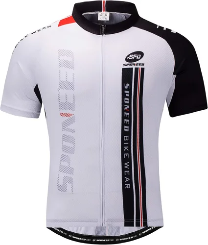 Vista 9 de sponeed - Jerséis de ciclismo para hombre, tops, camisas de ciclismo, manga corta, atuendo de ciclismo, chaqueta de ciclismo de cierre completo