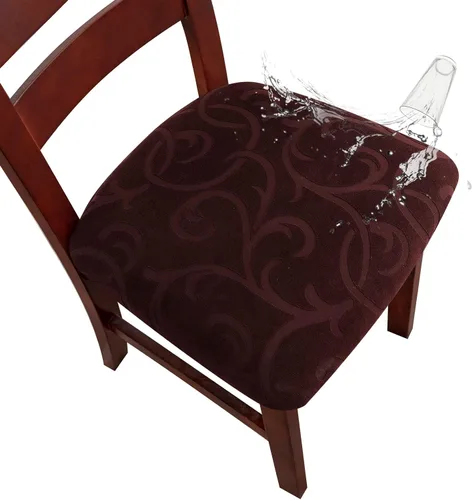 Vista 10 de Genina Fundas Impermeables de Asiento para Silla Fundas de Silla de Comedor Fundas de Asiento Elásticas para Protector de Silla de Comedor Fundas