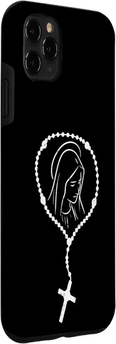 Vista 33 de iPhone 16 Rosario Virgen María Dios Jesús Fe Religioso Católico Estuche de Regalo