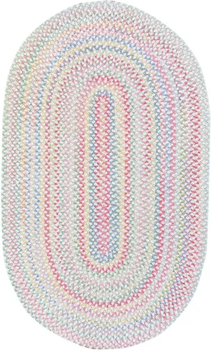 Vista 8 de Capel Rugs Baby's Breath - Alfombra ovalada trenzada (2 x 3 pulgadas), color natural