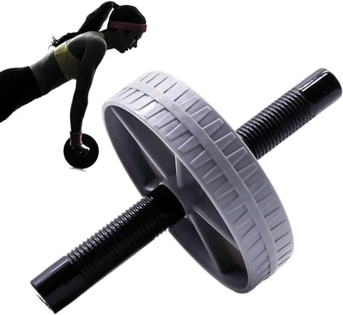 Vista 8 de Rodillo de ejercicio abdominal con mango cómodo, equipo de entrenamiento para gimnasio, cuerpo fitness y fuerza, logra músculos centrales