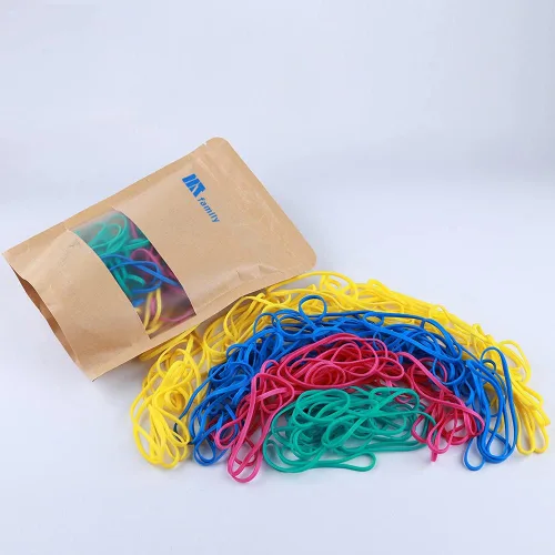 Vista 11 de Bandas de goma de varias dimensiones (#64+#33+#16+#117b), 1/4 libras, banda de goma colorida sin látex, bandas elásticas resistentes para archivos