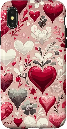 Vista 5 de Funda romántica para iPhone 11 Pro Max con corazones encantadores para el día de San Valentín