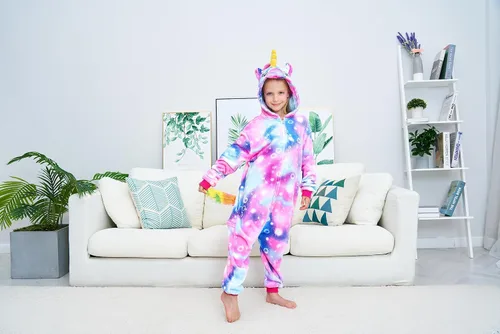 Vista 2 de Pijama unisex de unicornio para niños, disfraz de Halloween