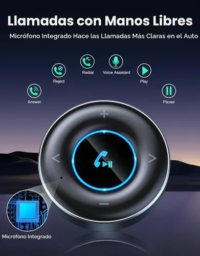 Vista 5 de RIWUSI Adaptador AUX Bluetooth, receptor dual de Bluetooth 5.3