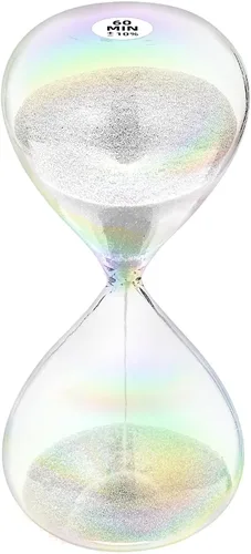 Vista 25 de Reloj de arena con temporizador de arena de 1 minuto con arena de color marrón, reloj de arena grande de 1 minuto, reloj de arena de 1 minuto