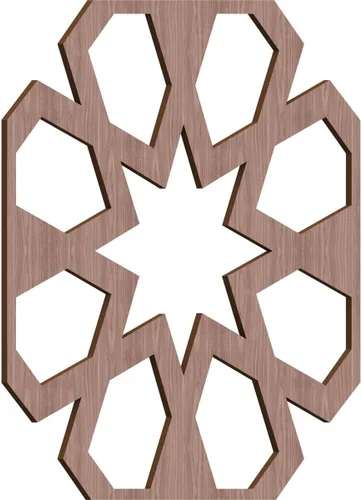 Vista 20 de Jackson Decorative Fretwork Wood Wall Panels, Large, 23 3/8" W x 23 3/8" H x 1/4" T, Cherry