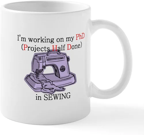 Vista 7 de CafePress Knitting Phd (Projects Half D Mug 11 oz (11.0 fl oz) Taza de café de cerámica