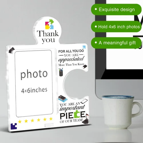 Vista 4 de Regalos de agradecimiento para empleados, marco de fotos de equipo de 4 x 6 pulgadas, regalos de agradecimiento para compañeros de trabajo, regalo