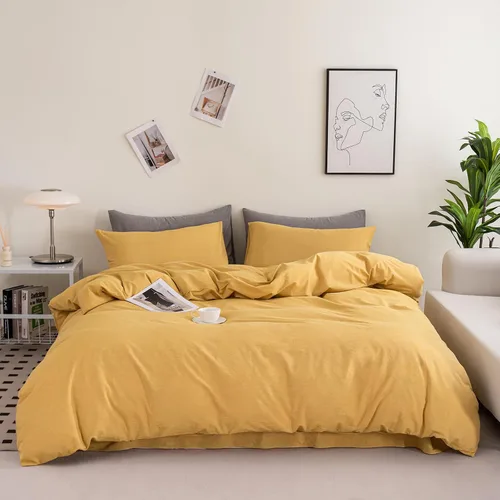 Vista 32 de VCLIFE - Juego de funda de edredón de algodón para cama individual, matrimonial, Queen, King, moderno, geométrico, juego de ropa de cama gris