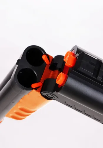 Vista 4 de Pistola de Juguete Lanzadardos de Acción Abatible de Doble Cañón Corto Multicolor