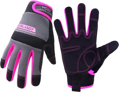 Vista 14 de HANDLANDY HLDD Work Gloves Women, Safety Work Gloves Touchscreen Working Glove for Mechanic, Gardening, Construction, DIY