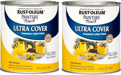 Vista 35 de Rust-Oleum 1976502 Painter's Touch - Pintura de látex, cuarto de galón, negro plano, 32 onzas líquidas, (paquete de 1)