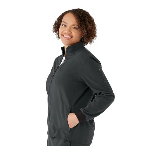 Vista 2 de ave. Solano - Chaqueta deportiva de cuatro bolsillos para mujer, color carbón, talla L