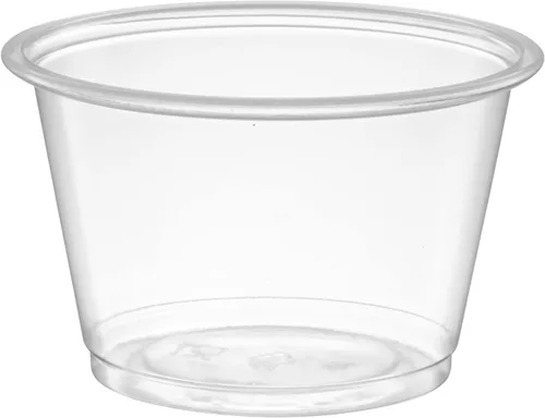 Vista 7 de 4 onzas, 200 tazas de plástico transparente para porciones sin tapas, pequeñas mini