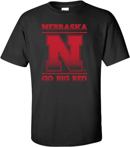Vista 3 de CornBorn Nebraska Cornhuskers Tshirt - Huskers Shirt - Block N Fade Nebraska Shirt