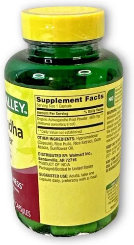 Vista 5 de Ashwagandha - Polvo de raíz de 500 mg, 60 cápsulas (paquete de 1), en caja por Fusion Shop Store