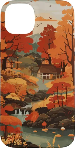 Vista 15 de Tema de otoño y coloridas hojas y árboles de otoño, colores de otoño para iPhone 16