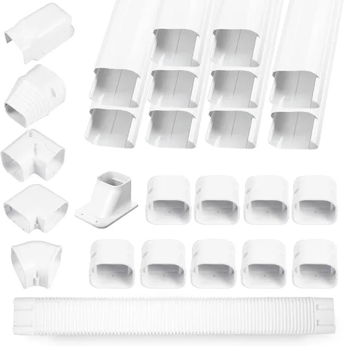 Vista 14 de LyPrem 3,0 m Mini juego de fundas para línea dividida 7,6 cm Kit de fundas de línea PVC para aire acondicionado mini dividido y central & Bomba