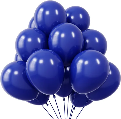 Vista 22 de KBZVNAF Globos negros de látex para fiesta, paquete de 50 globos de helio negro mate de 12 pulgadas para decoración de bodas, graduaciones, baby