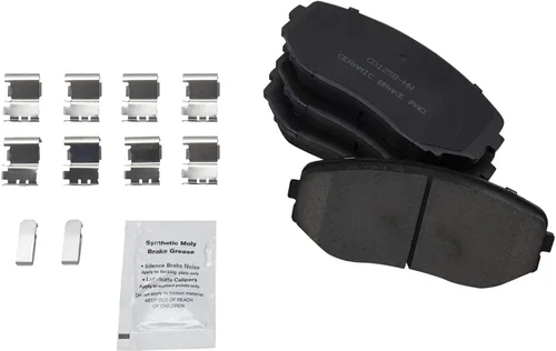 Vista 6 de TRQ Kit de pastillas de freno delantero y rotor, pinza de freno, kit químico, pastillas de freno, rotor de freno de cerámica, compatible con Mazda
