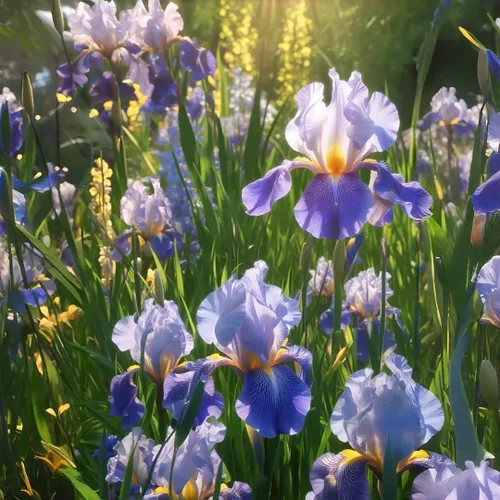 Vista 3 de Semillas de flores de iris para plantar al aire libre, 199 piezas, hermosas flores perennes para tu jardín, hogar, flores de primavera y verano
